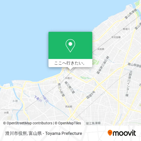 滑川市役所地図