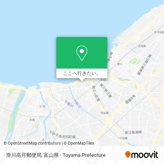 滑川高月郵便局地図
