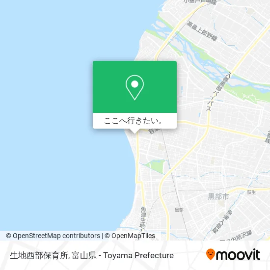 生地西部保育所地図