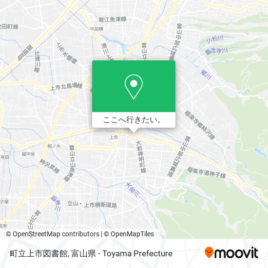 町立上市図書館地図