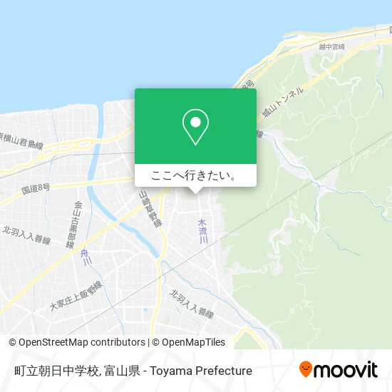町立朝日中学校地図