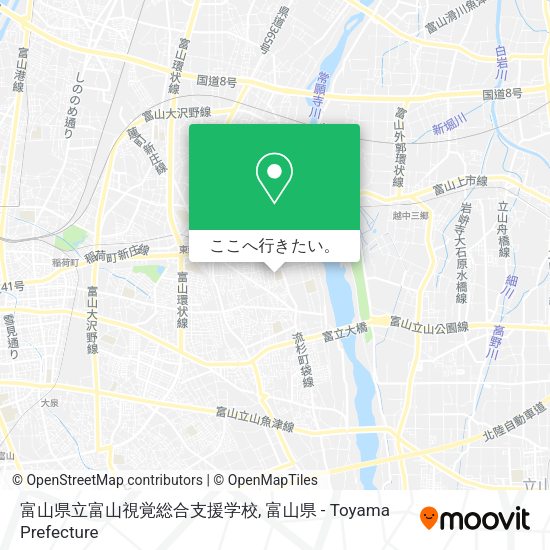 富山県立富山視覚総合支援学校地図