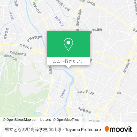県立となみ野高等学校地図