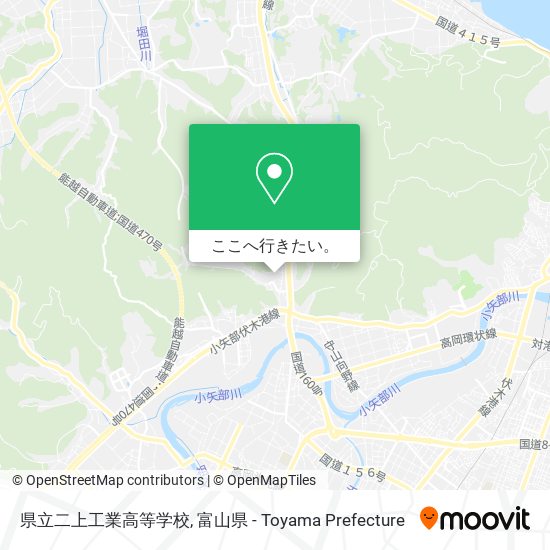 県立二上工業高等学校地図
