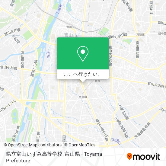 県立富山いずみ高等学校地図