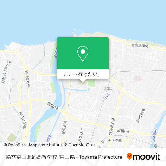 県立富山北部高等学校地図