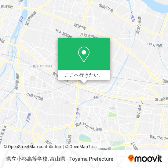 県立小杉高等学校地図