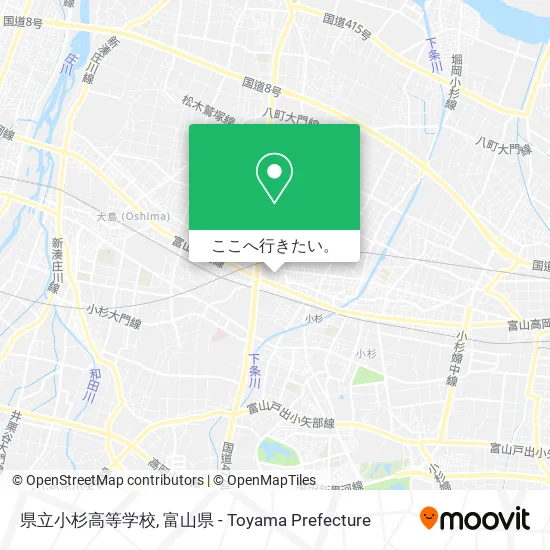 県立小杉高等学校地図