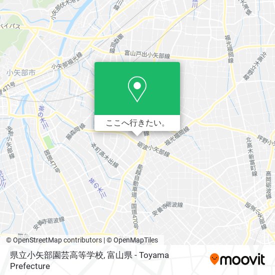 県立小矢部園芸高等学校地図