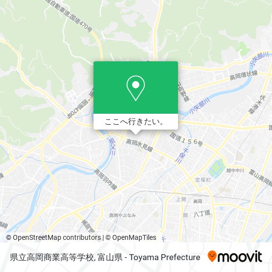 県立高岡商業高等学校地図