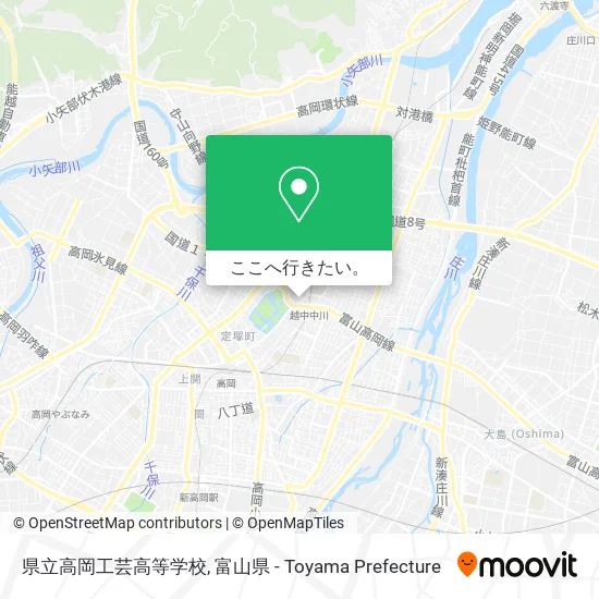 県立高岡工芸高等学校地図