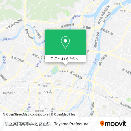 県立高岡高等学校地図