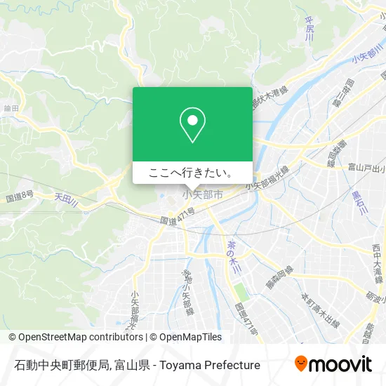 石動中央町郵便局地図