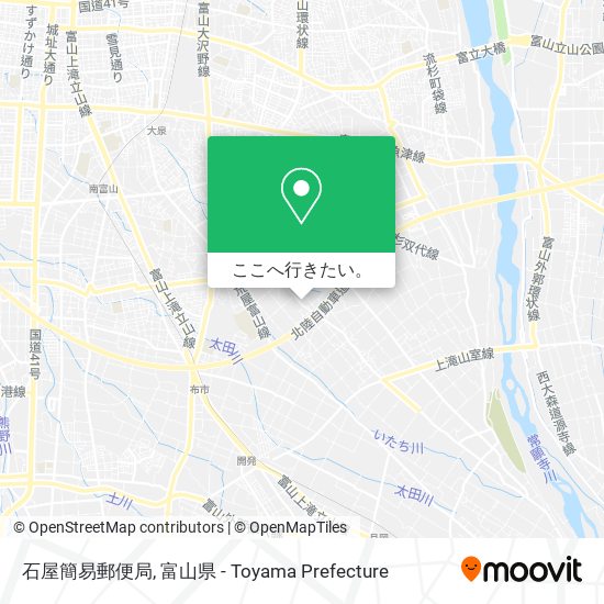 石屋簡易郵便局地図