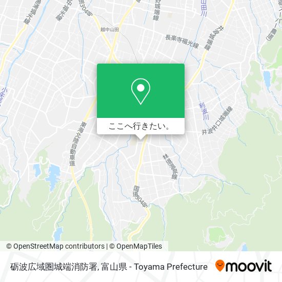 砺波広域圏城端消防署地図