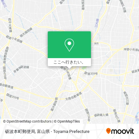 砺波本町郵便局地図
