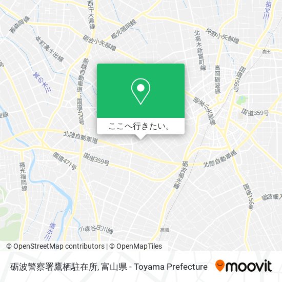 砺波警察署鷹栖駐在所地図