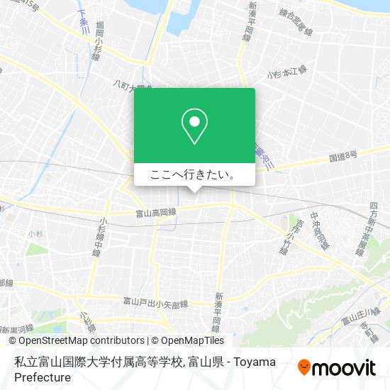 私立富山国際大学付属高等学校地図