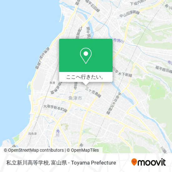 私立新川高等学校地図