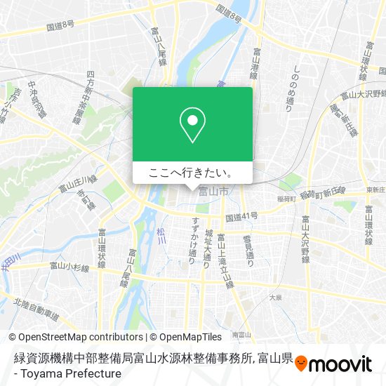 緑資源機構中部整備局富山水源林整備事務所地図