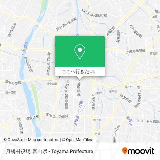 舟橋村役場地図