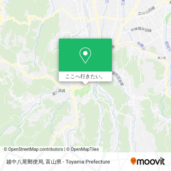 越中八尾郵便局地図
