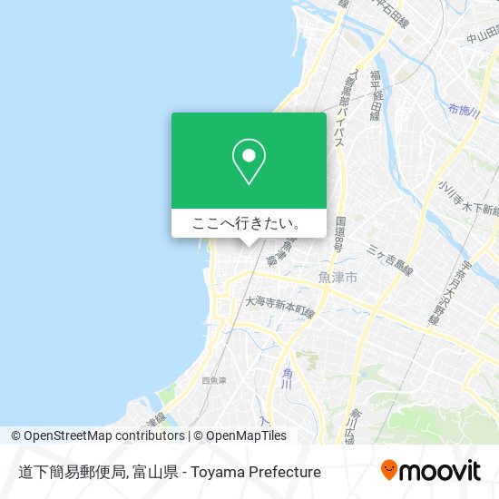 道下簡易郵便局地図