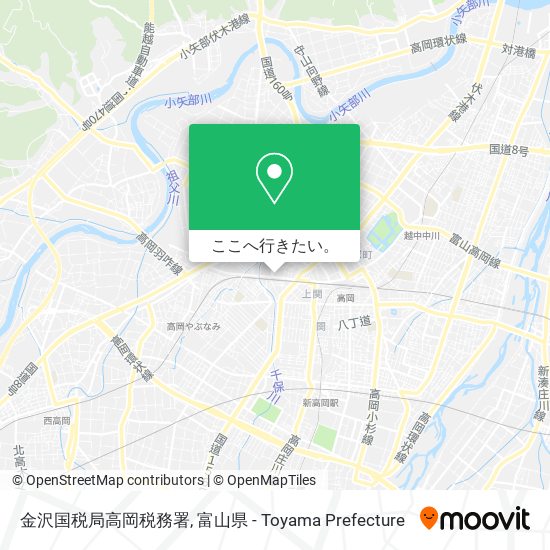 金沢国税局高岡税務署地図