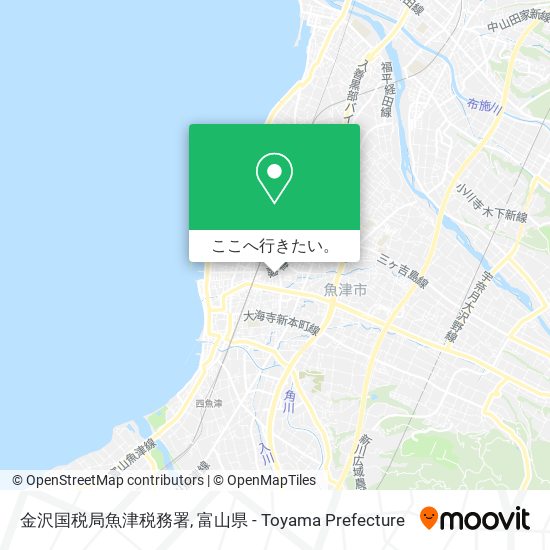 金沢国税局魚津税務署地図