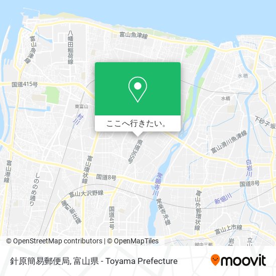 針原簡易郵便局地図