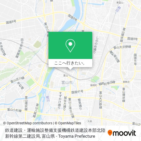鉄道建設・運輸施設整備支援機構鉄道建設本部北陸新幹線第二建設局地図