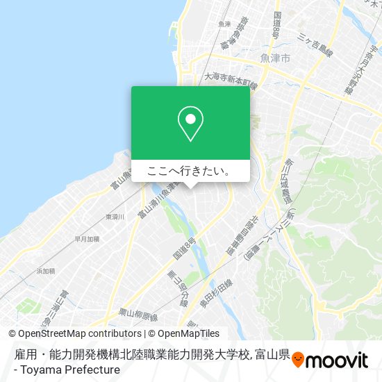 雇用・能力開発機構北陸職業能力開発大学校地図