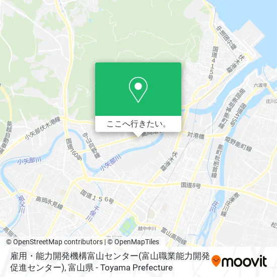 雇用・能力開発機構富山センター(富山職業能力開発促進センター)地図