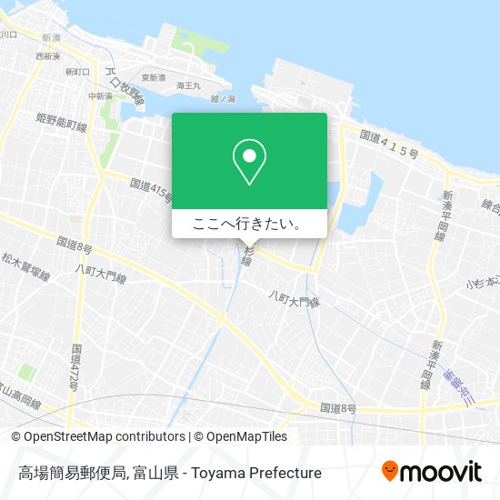 高場簡易郵便局地図