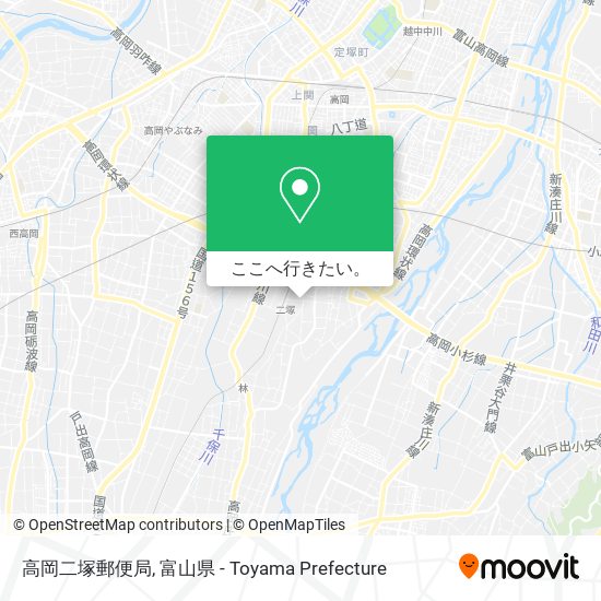 高岡二塚郵便局地図