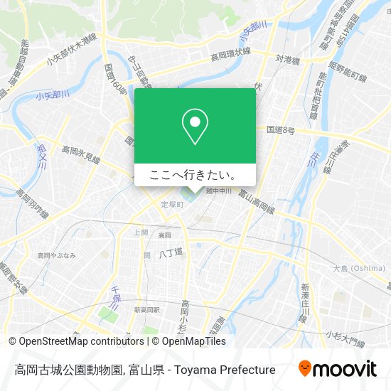 高岡古城公園動物園地図