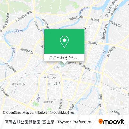 高岡古城公園動物園地図