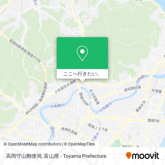高岡守山郵便局地図