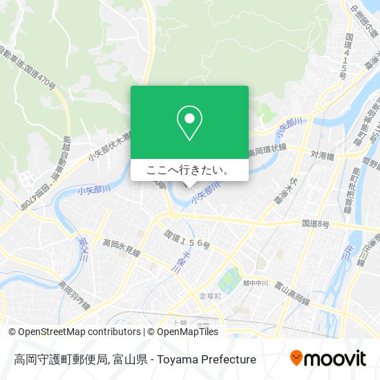 高岡守護町郵便局地図