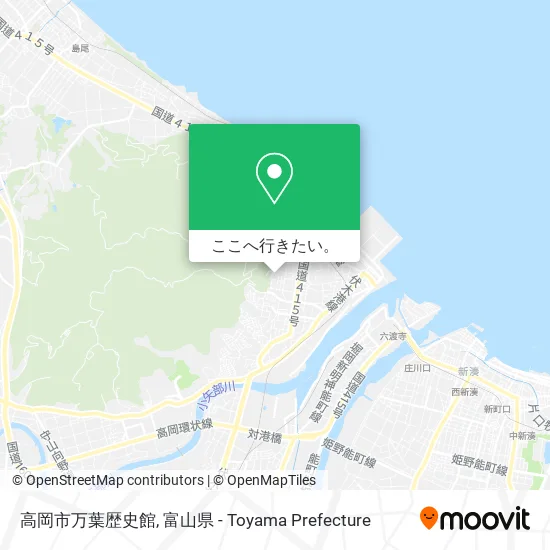 高岡市万葉歴史館地図