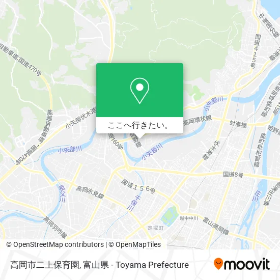 高岡市二上保育園地図