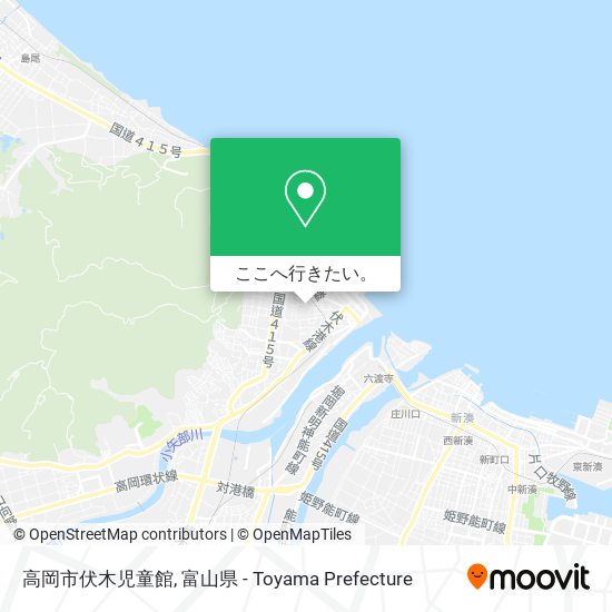 高岡市伏木児童館地図