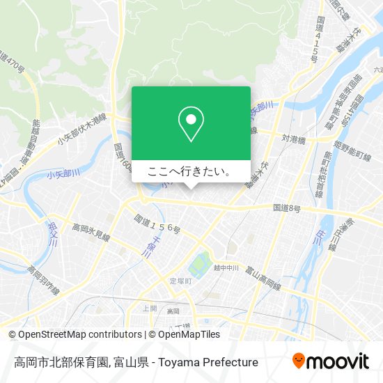 高岡市北部保育園地図