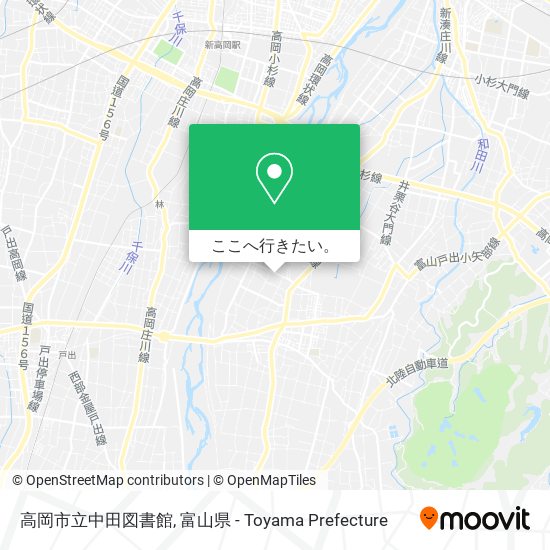 高岡市立中田図書館地図