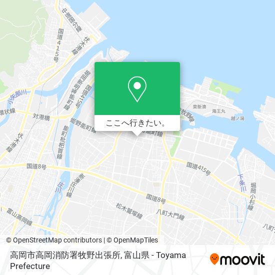 高岡市高岡消防署牧野出張所地図