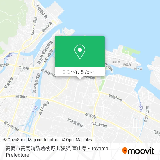 高岡市高岡消防署牧野出張所地図