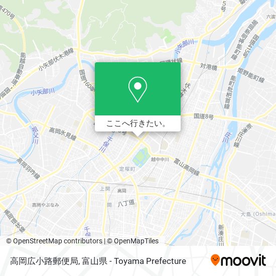 高岡広小路郵便局地図