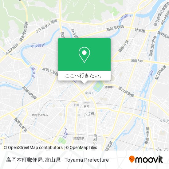 高岡本町郵便局地図