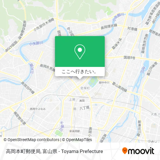 高岡本町郵便局地図