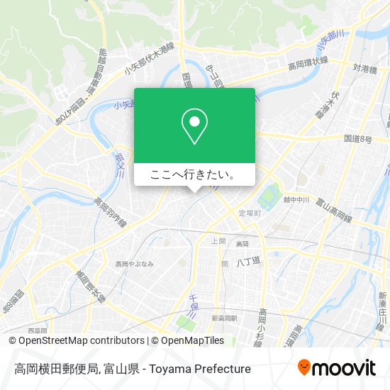 高岡横田郵便局地図